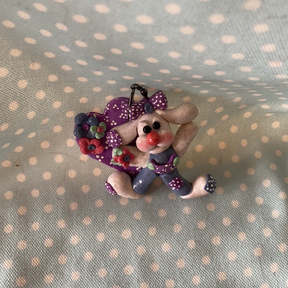 Handcrafted; Easter Bunny; Pastel; Ornament; - Picture 7 of 7